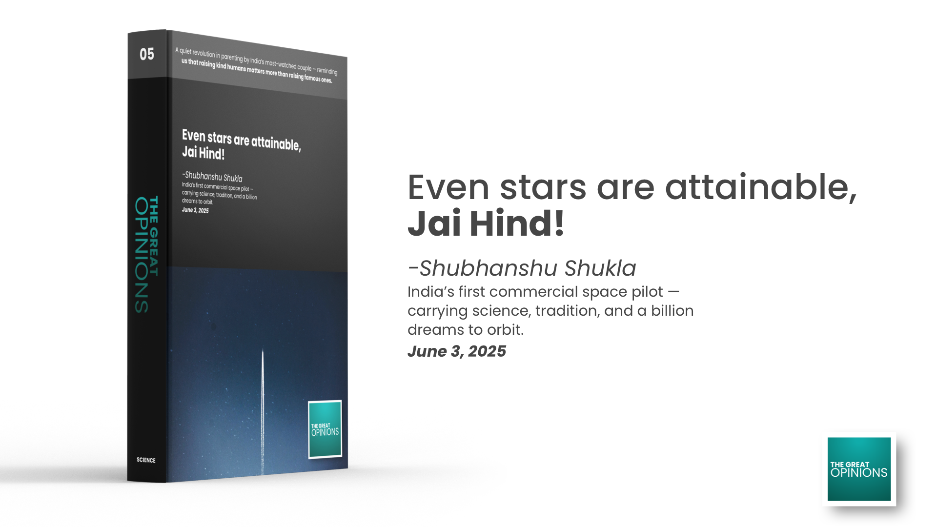 Even stars are attainable, Jai Hind!