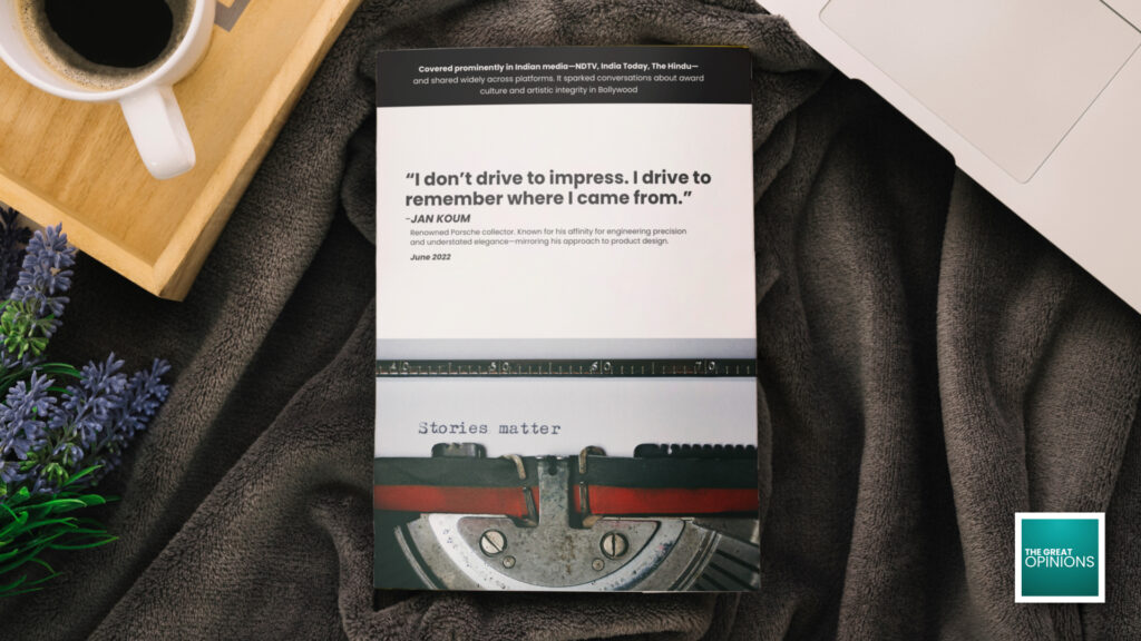 Jan Koum’s quote on identity and simplicity placed on a hardcover book