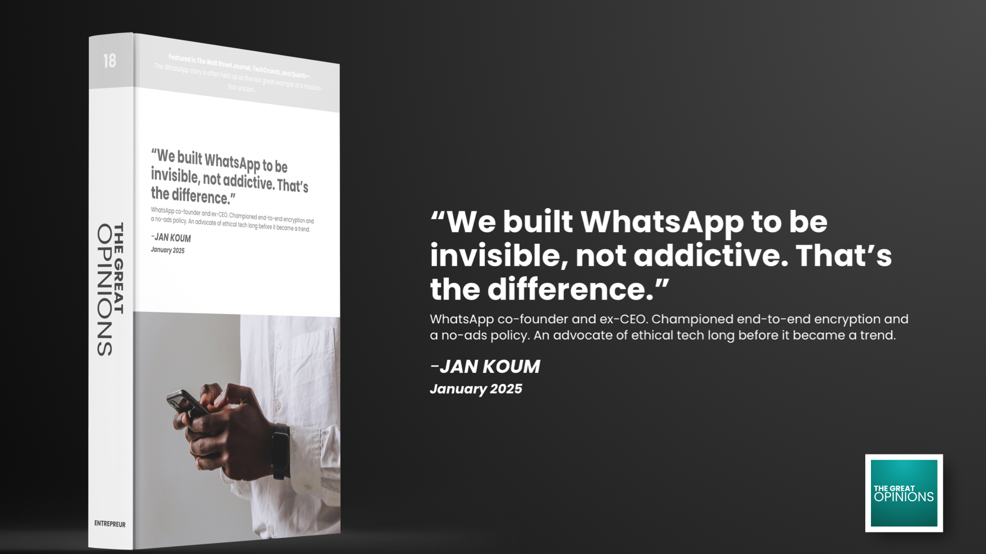 Jan Koum’s philosophy behind WhatsApp’s design – built for utility, not addiction