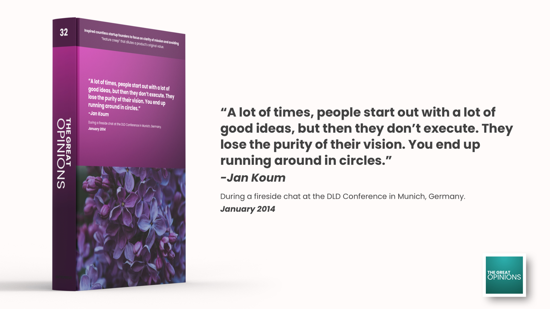 Artistic cover of Jan Koum’s anti-advertising quote