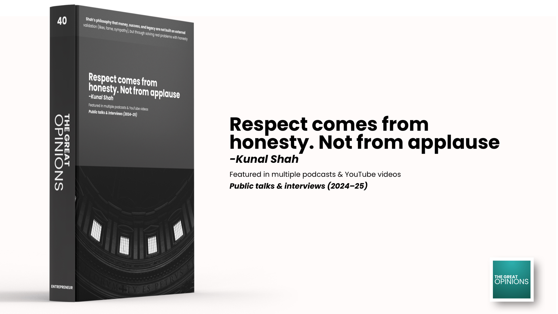 Kunal Shah quote on honesty with a city street background